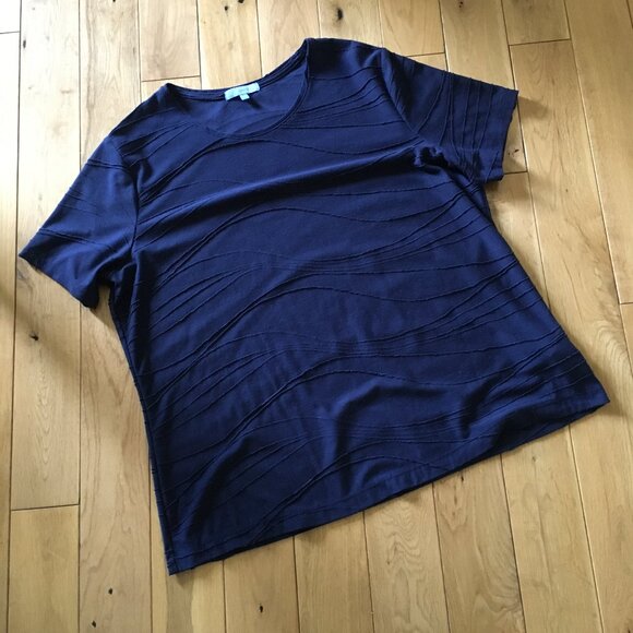 Penmans Darky Navy Blue Raised Wave Tee - Picture 11 of 15